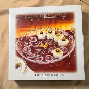NWOT Fifth Avenue Crystal Egg Tray